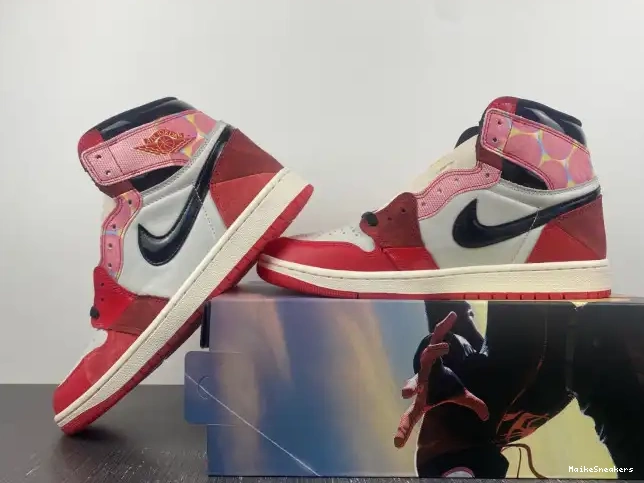 MaikeSneakers Across OG Spider-Man High the DV1748-601 Jordan 1 Spider-Verse 0406